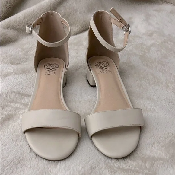 Vince Camuto Beige Ankle Strap Heels - Picture 1 of 4